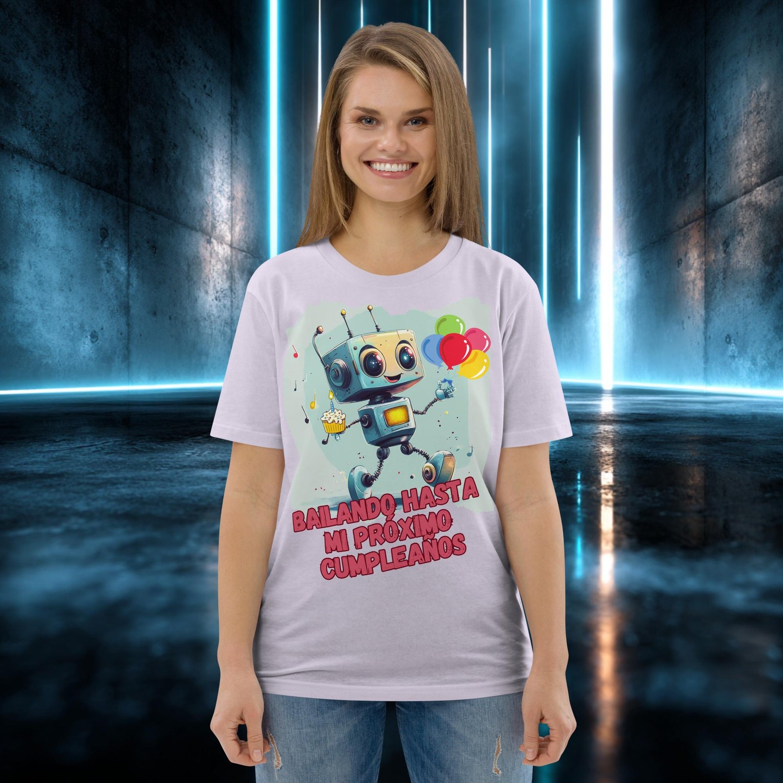 Camiseta orgánica con diseño Bailando Hasta mi Próximo Cumpleaños — color 13