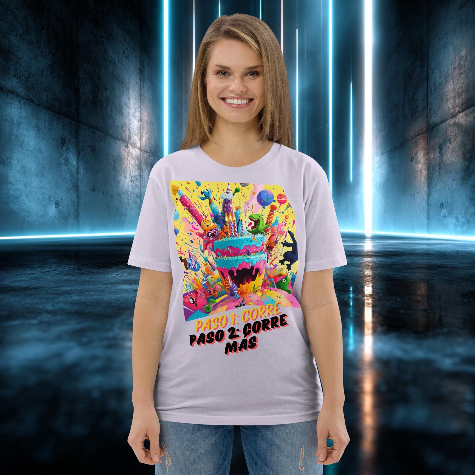 Camiseta orgánica con diseño Paso 1: Corre — color 13