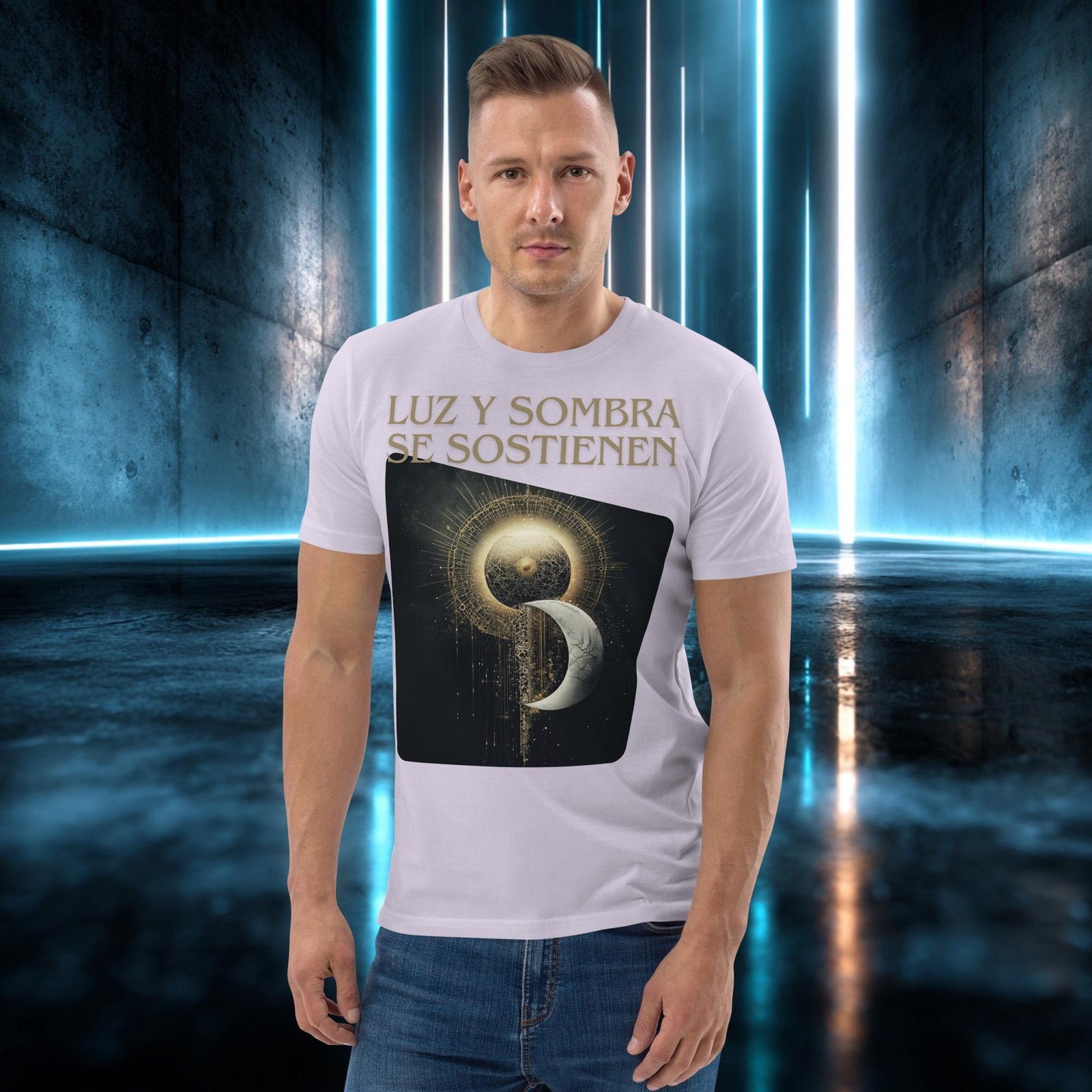 Camiseta orgánica con diseño Luz y Sombra Se Sostienen — color 13