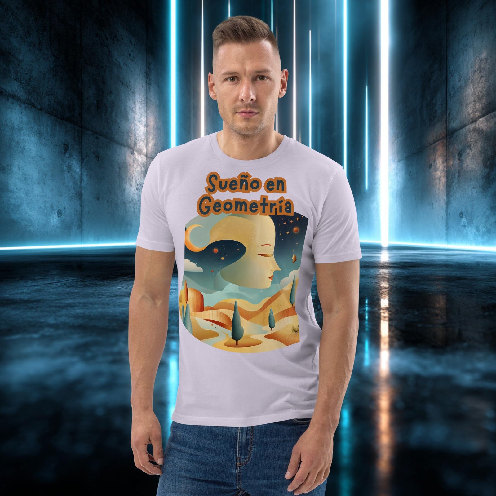 Camiseta orgánica con diseño Sueño en Geometría — color 13