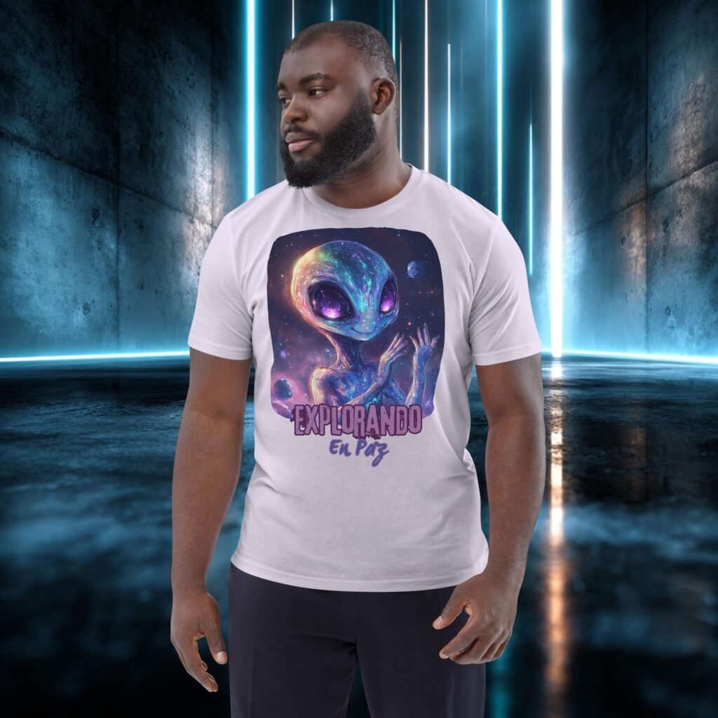 Camiseta orgánica con diseño Explorando en Paz