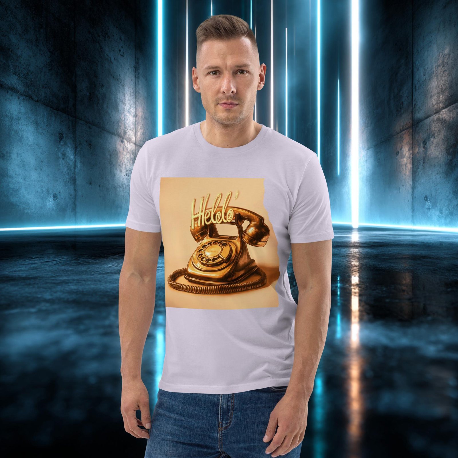 Camiseta orgánica con diseño Llamada Dorada — color 13