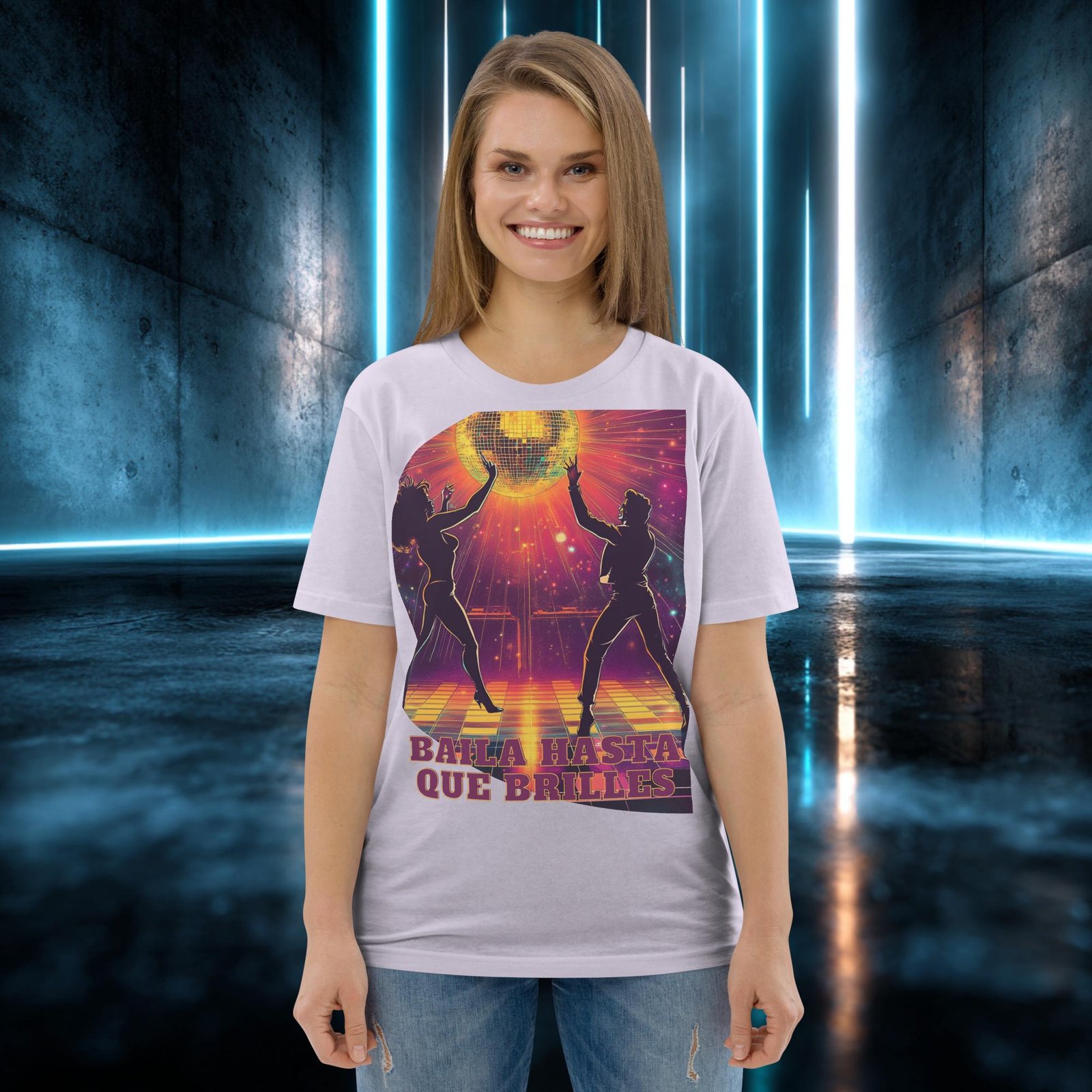 Camiseta orgánica con diseño Baila Hasta que Brilles — color 13