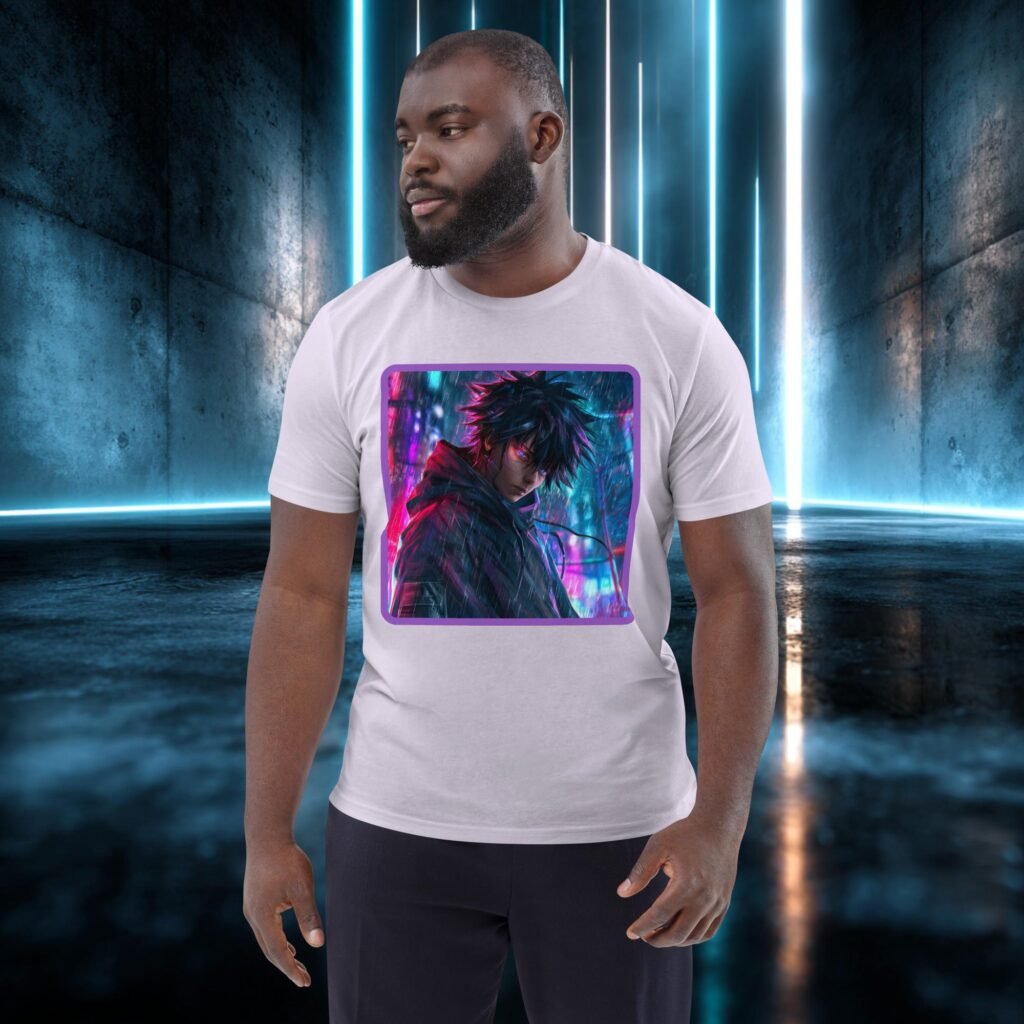 Camiseta orgánica con diseño Lluvia de Neón