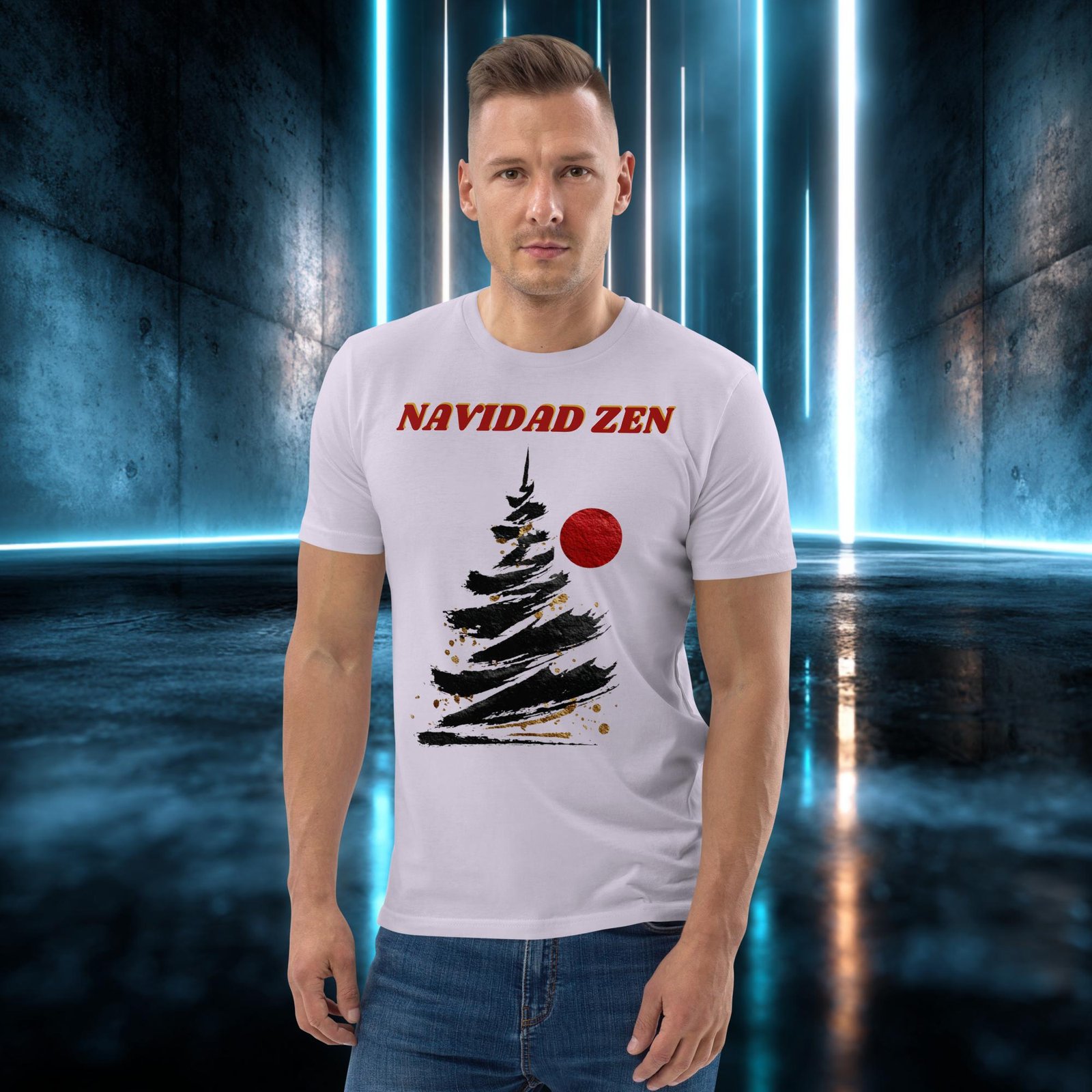 Camiseta orgánica con diseño Navidad Zen — color 13