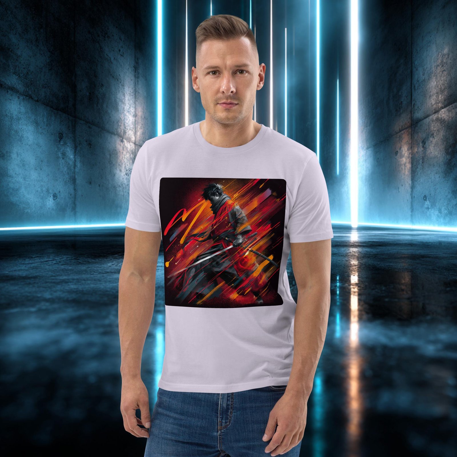 Camiseta orgánica con diseño Trazo de Acero — color 13