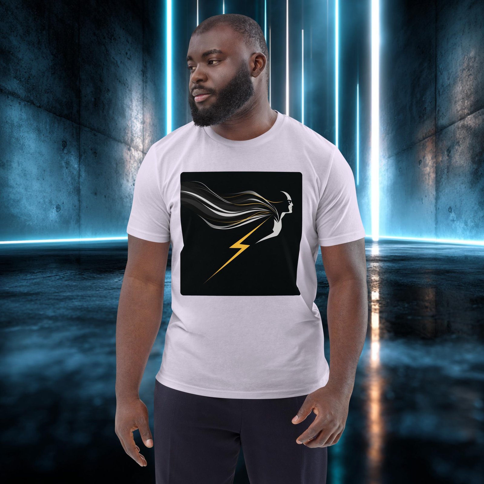 Camiseta orgánica con diseño Rayo y Melena — color 13