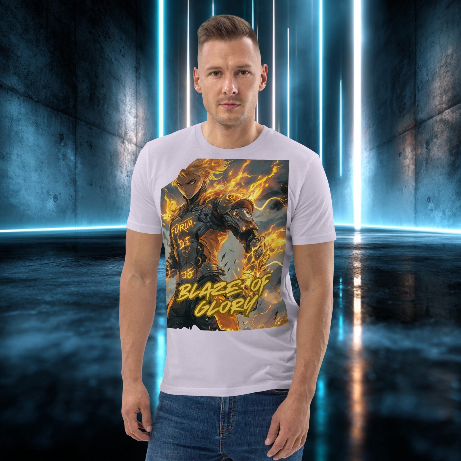 Camiseta orgánica con diseño Llamarada de Gloria — color 13