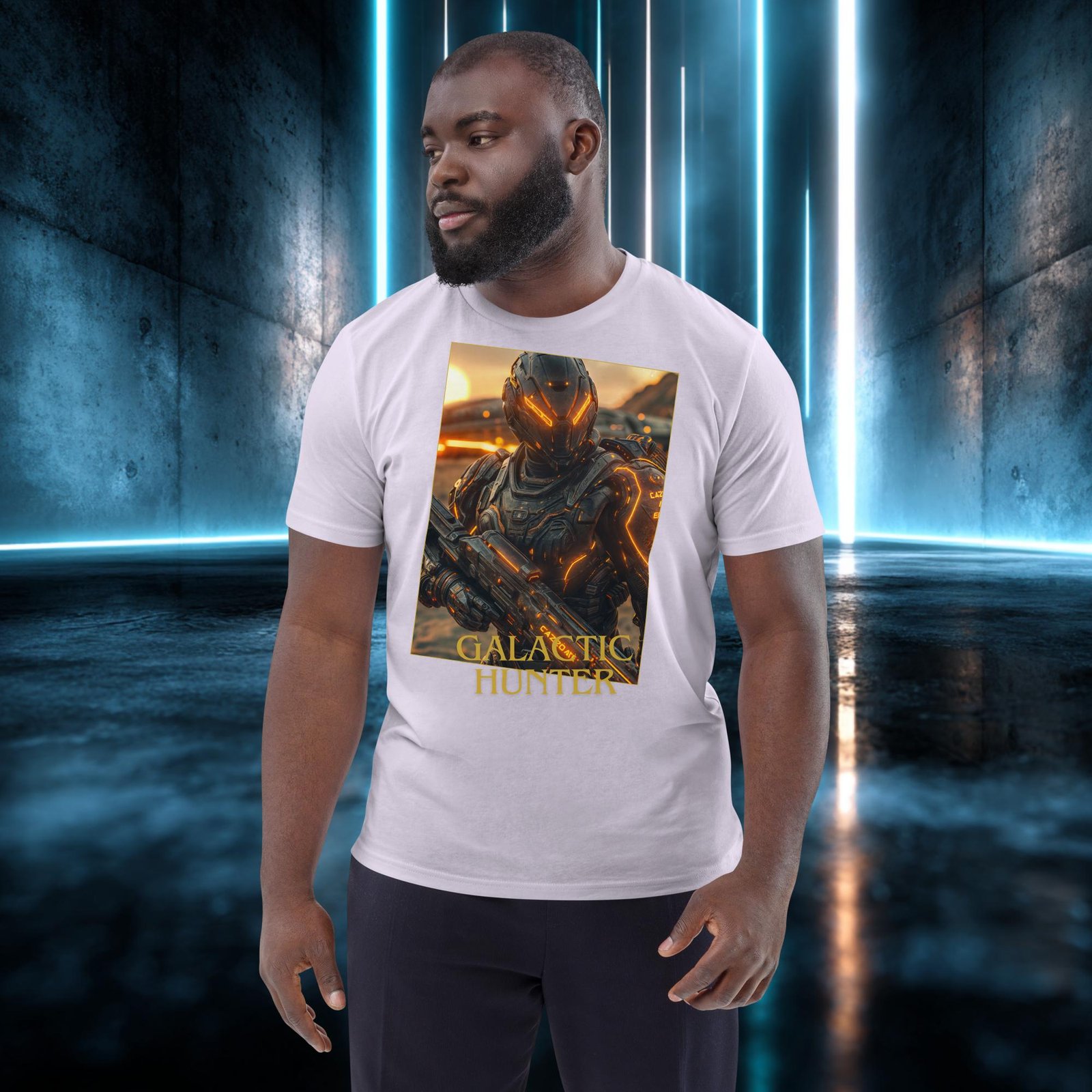 Camiseta orgánica con diseño Cazador Galáctico — color 13