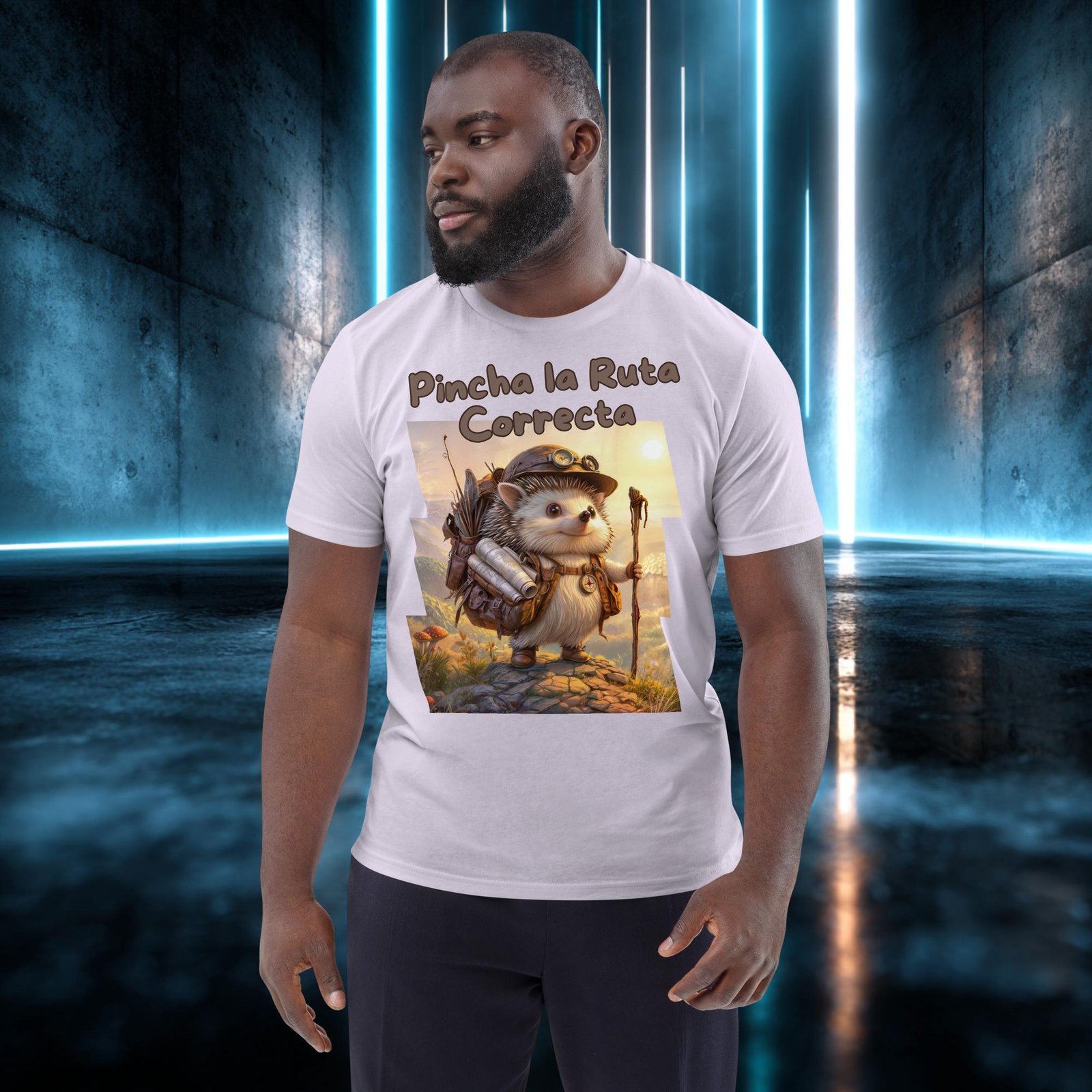 Camiseta orgánica con diseño Erizo Aventurero — color 13