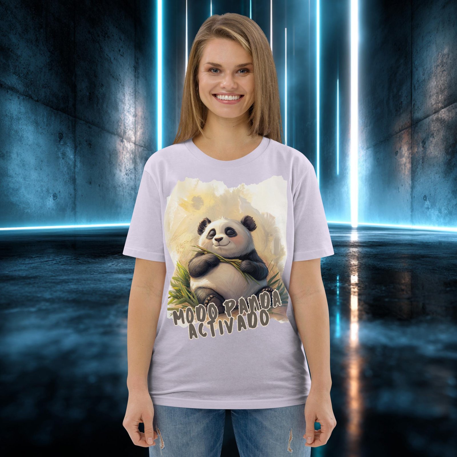 Camiseta orgánica con diseño Modo Panda Activado — color 13