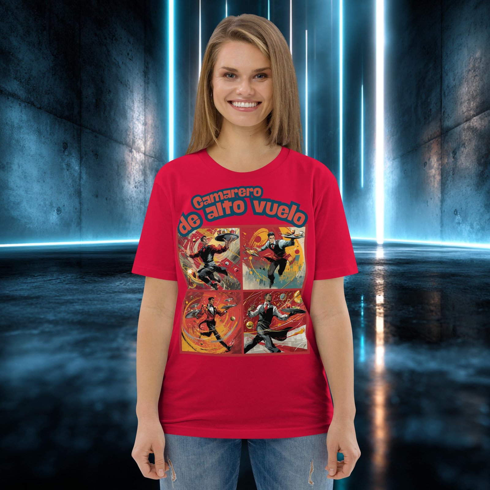 Camiseta orgánica con diseño Camarero de Alto Vuelo — color 3