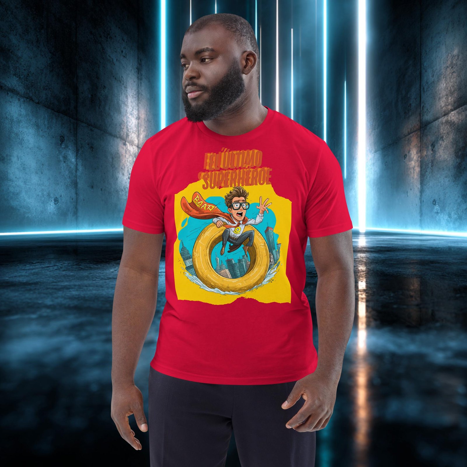 Camiseta orgánica con diseño El Último Superhéroe — color 3