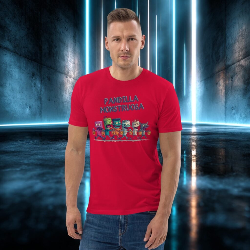 Camiseta orgánica con diseño Pandilla Monstruosa