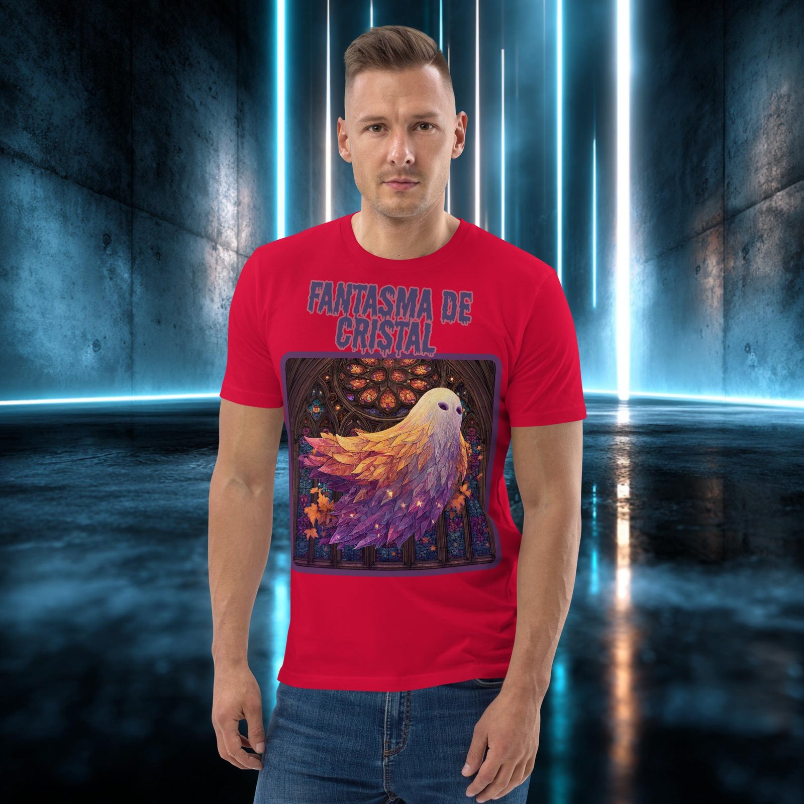 Camiseta orgánica con diseño Fantasma de Cristal — color 4