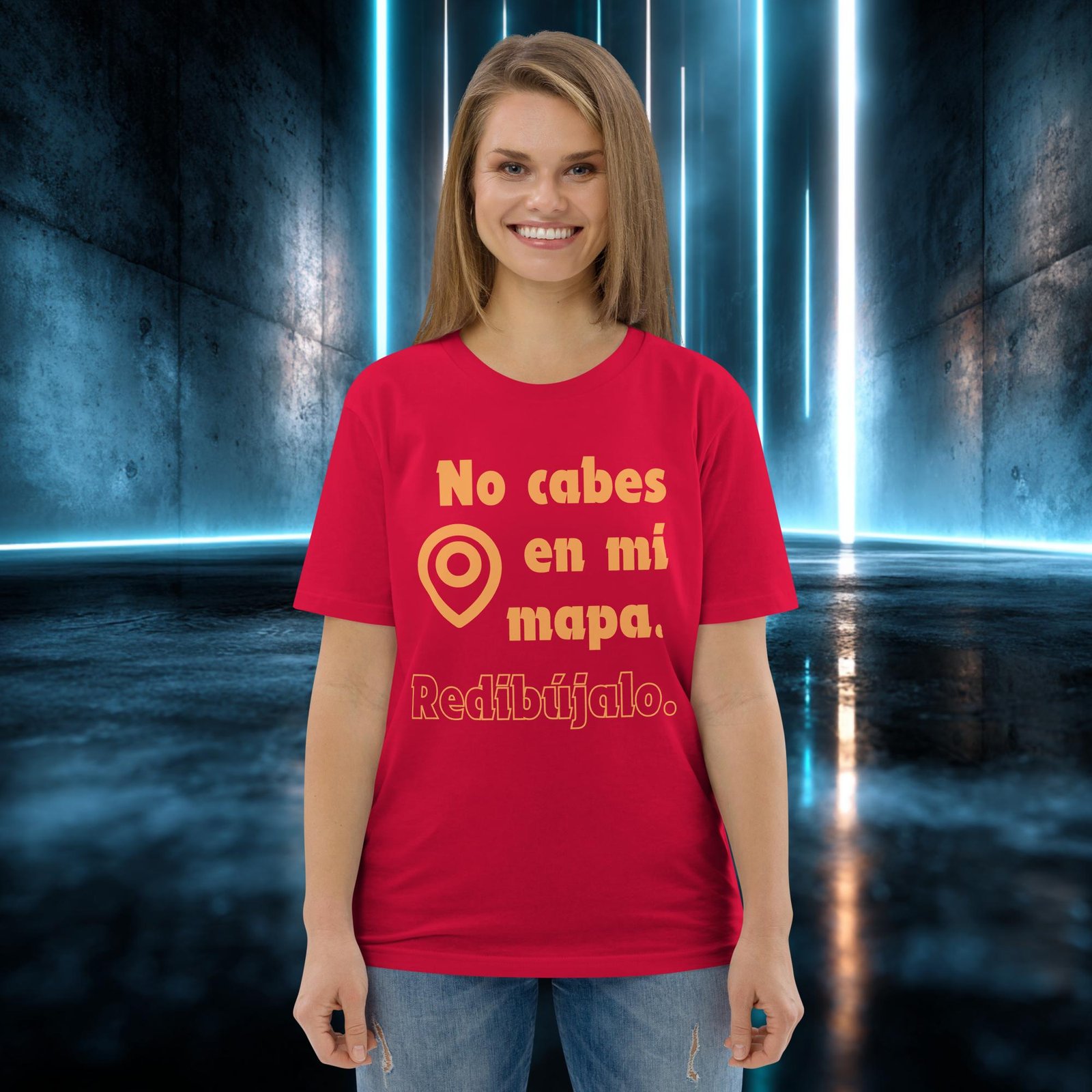 Camiseta orgánica con diseño No Cabes en mi Mapa — color 4