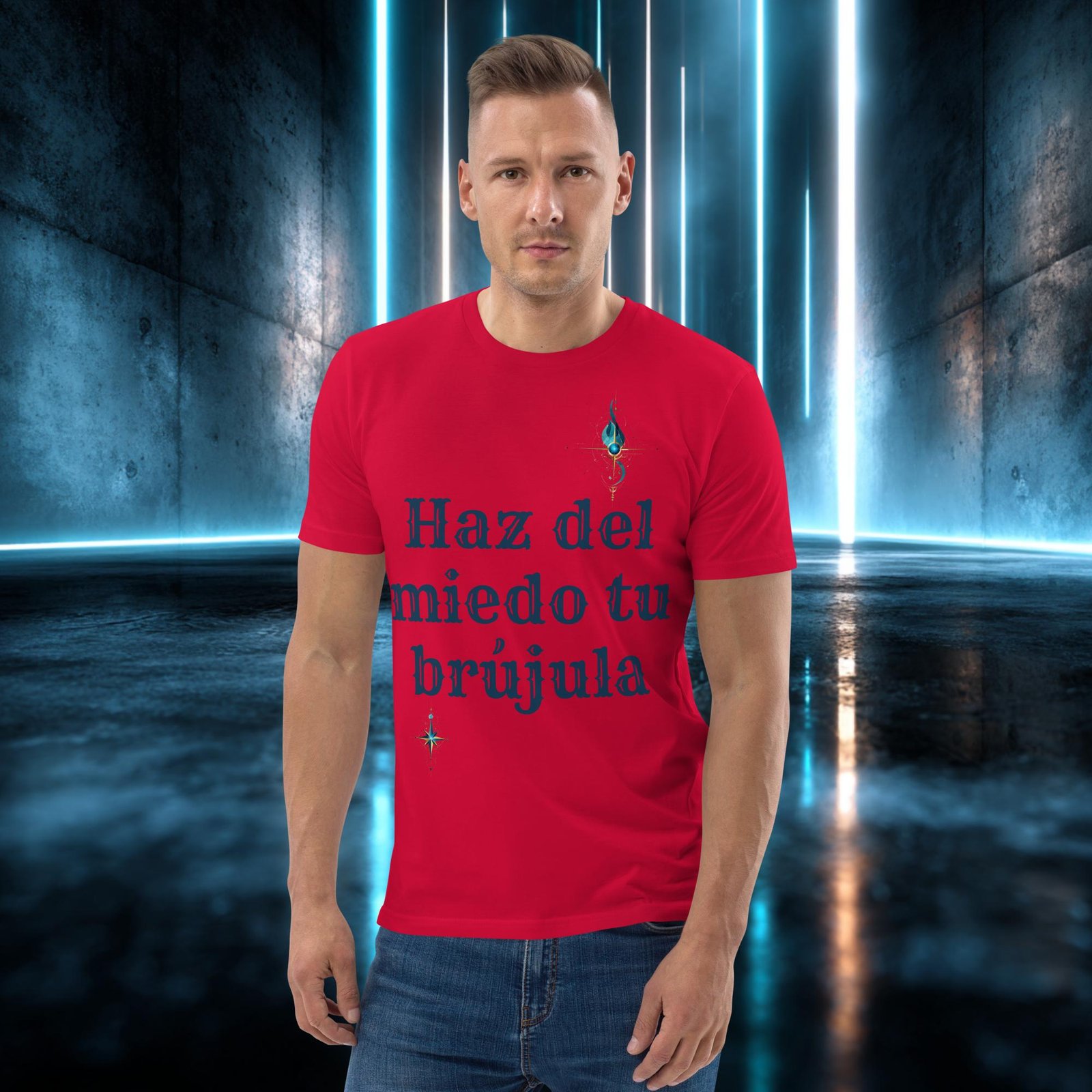 Camiseta orgánica con diseño Haz del Miedo tu Brújula — color 4
