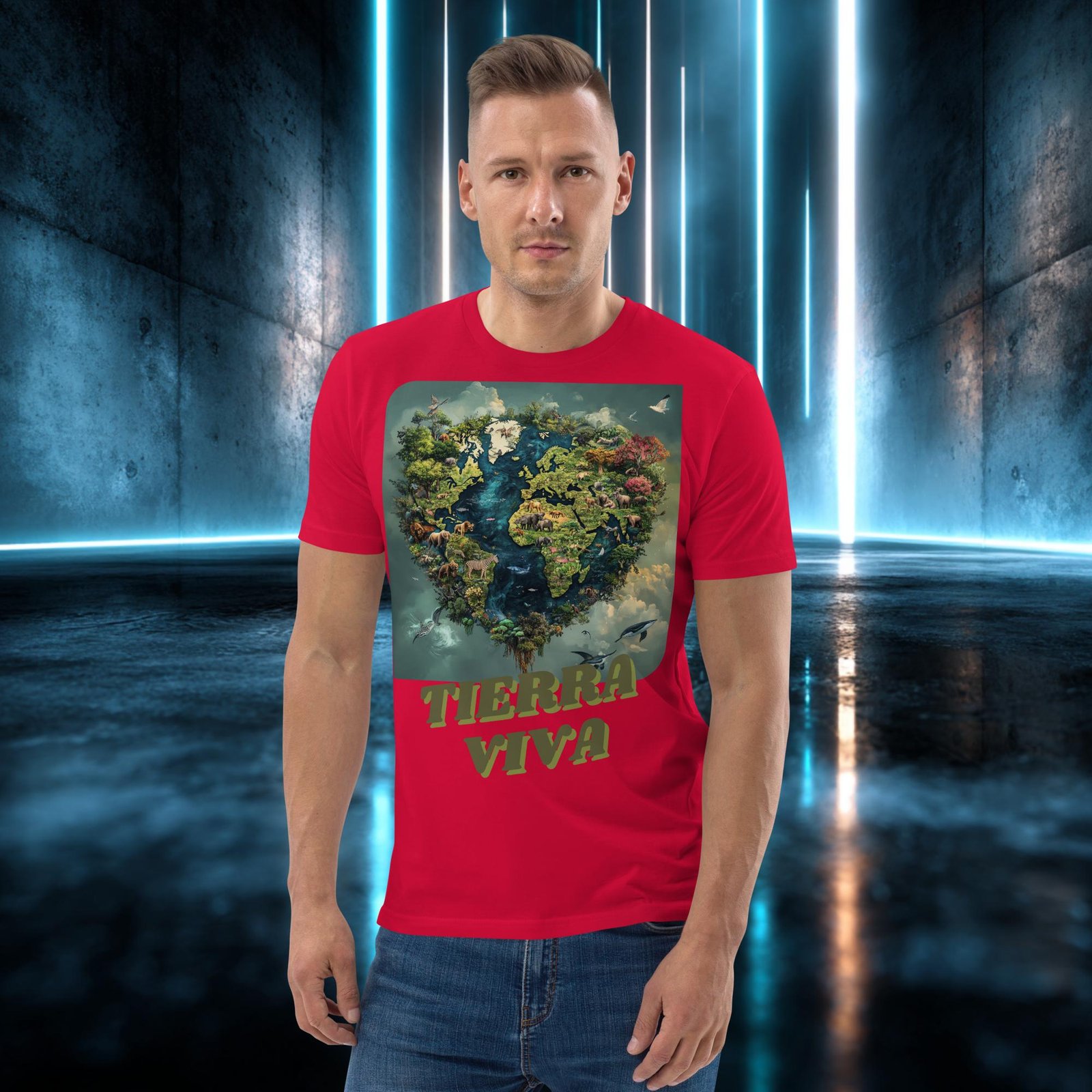 Camiseta orgánica con diseño Tierra Viva — color 4