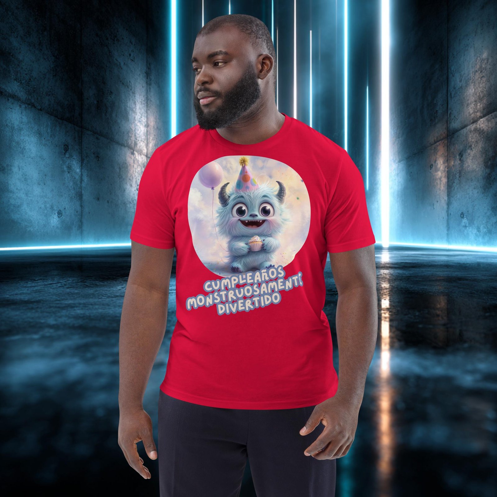 Camiseta orgánica con diseño Cumpleaños Monstruosamente Divertido — color 4