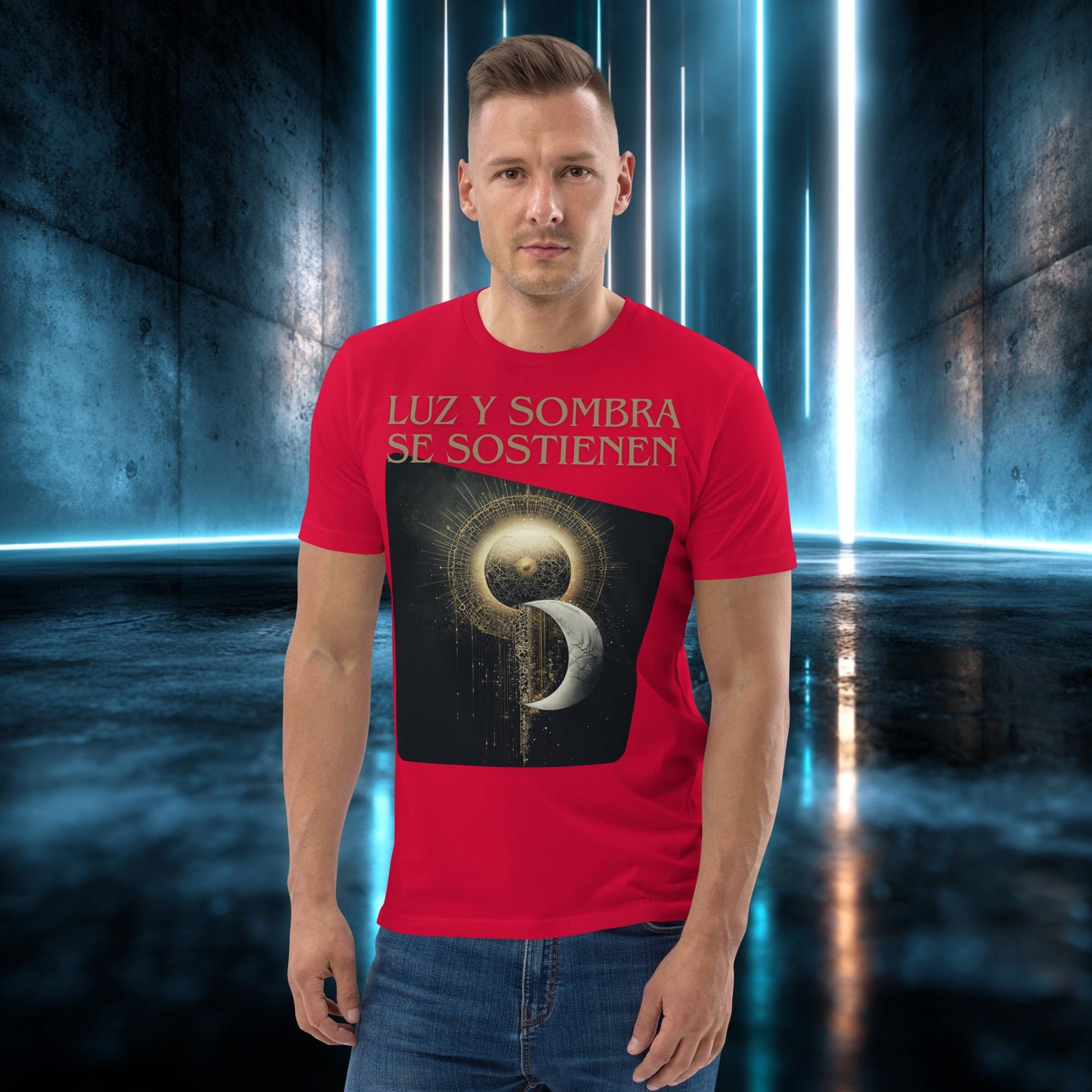 Camiseta orgánica con diseño Luz y Sombra Se Sostienen — color 3