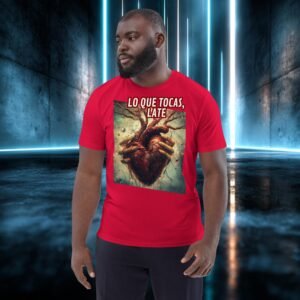 Camiseta orgánica con diseño Lo Que Tocas, Late