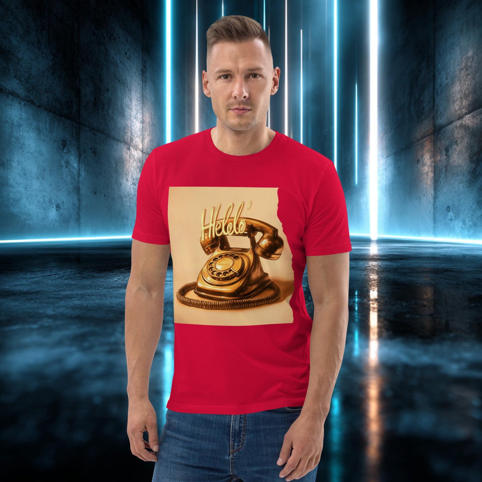 Camiseta orgánica con diseño Llamada Dorada — color 4