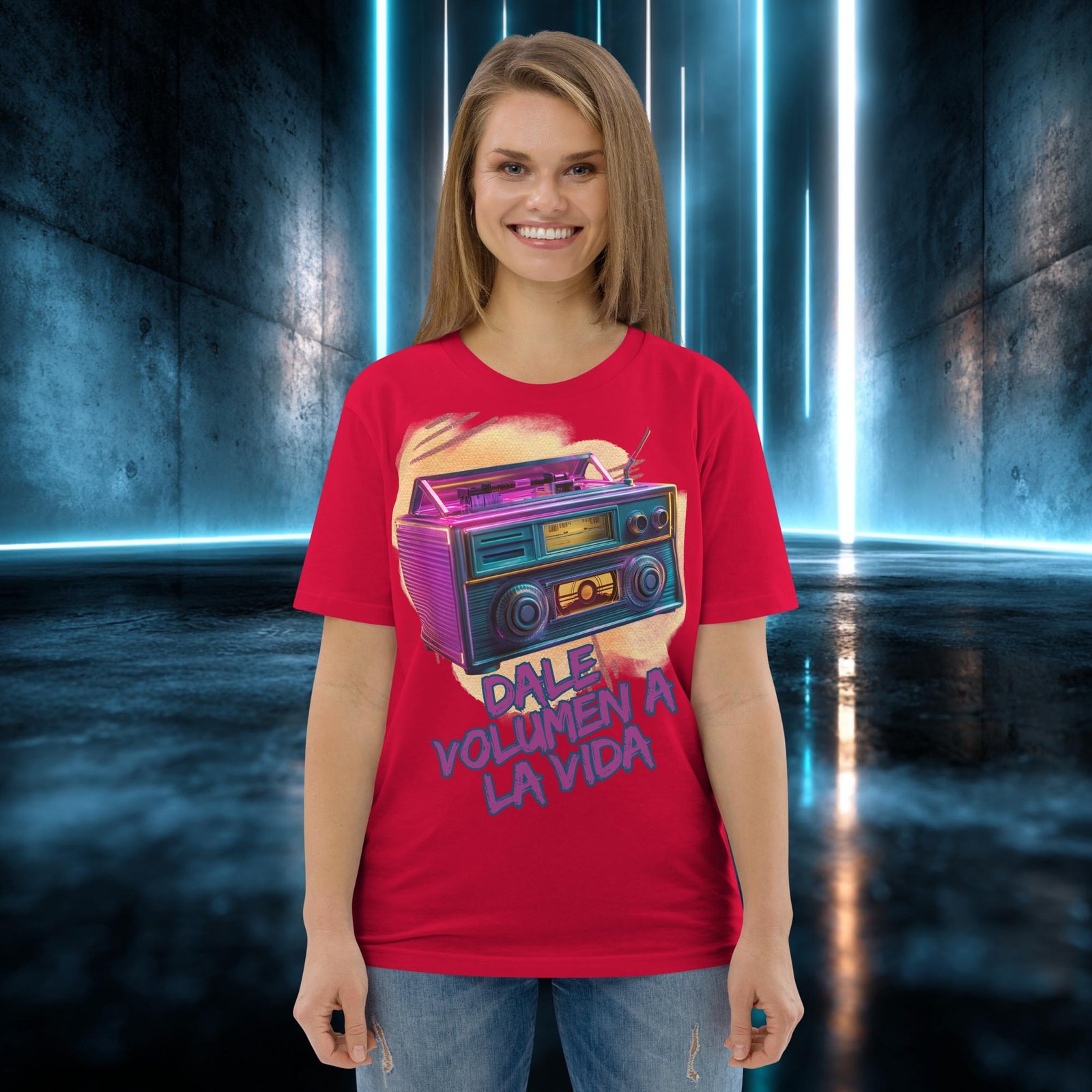 Camiseta orgánica con diseño Dale Volumen a la Vida — color 4