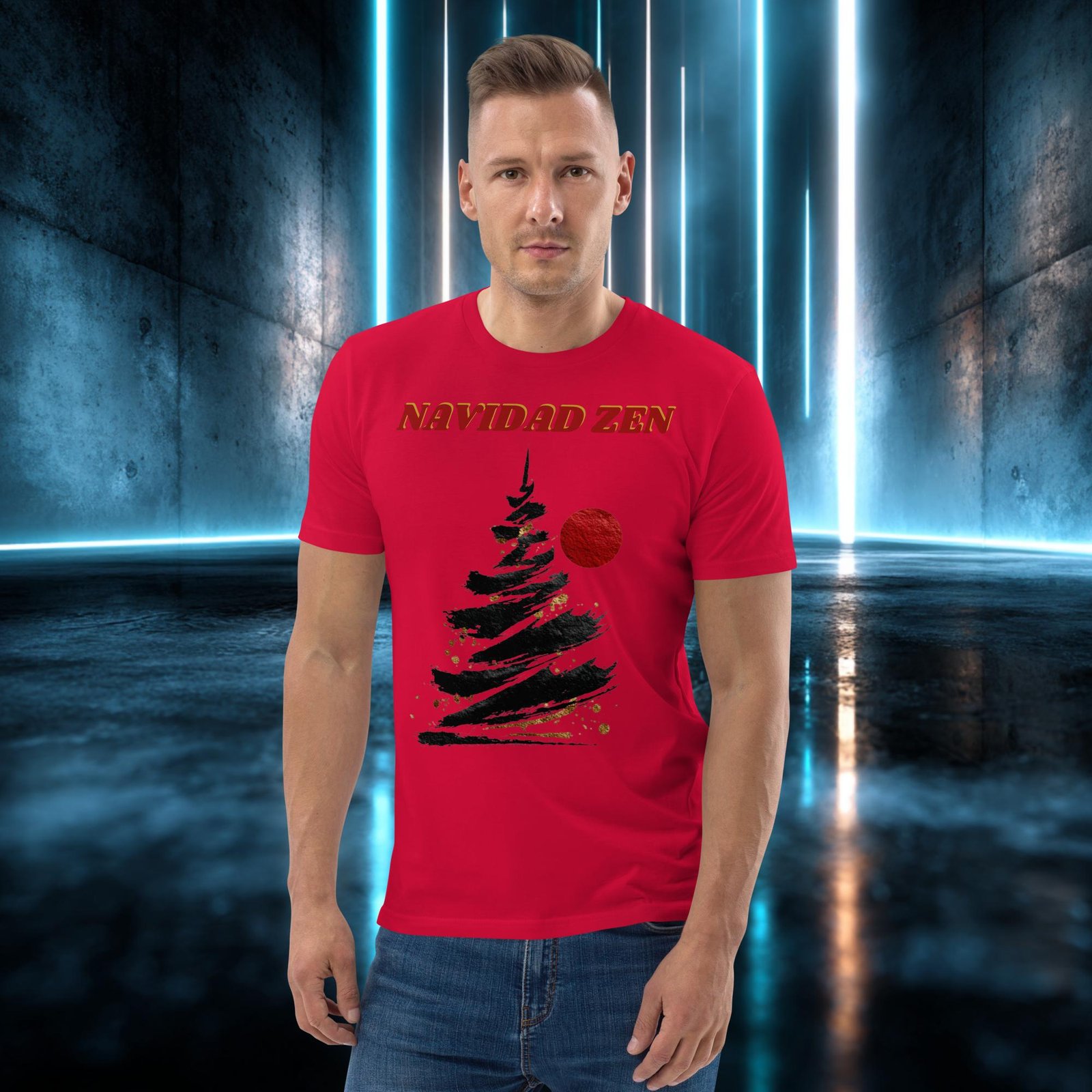 Camiseta orgánica con diseño Navidad Zen — color 4