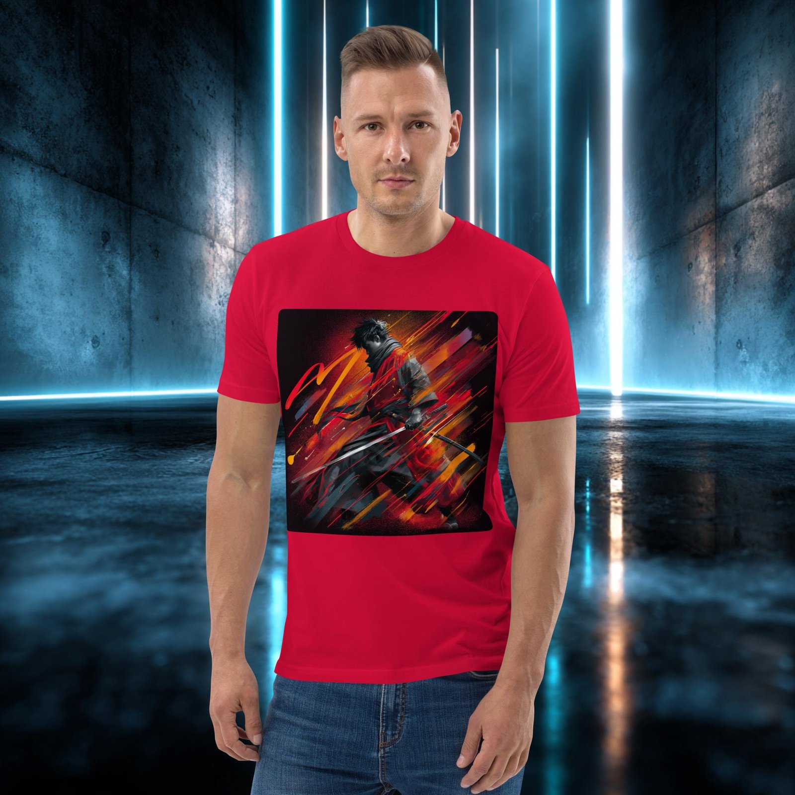Camiseta orgánica con diseño Trazo de Acero — color 3