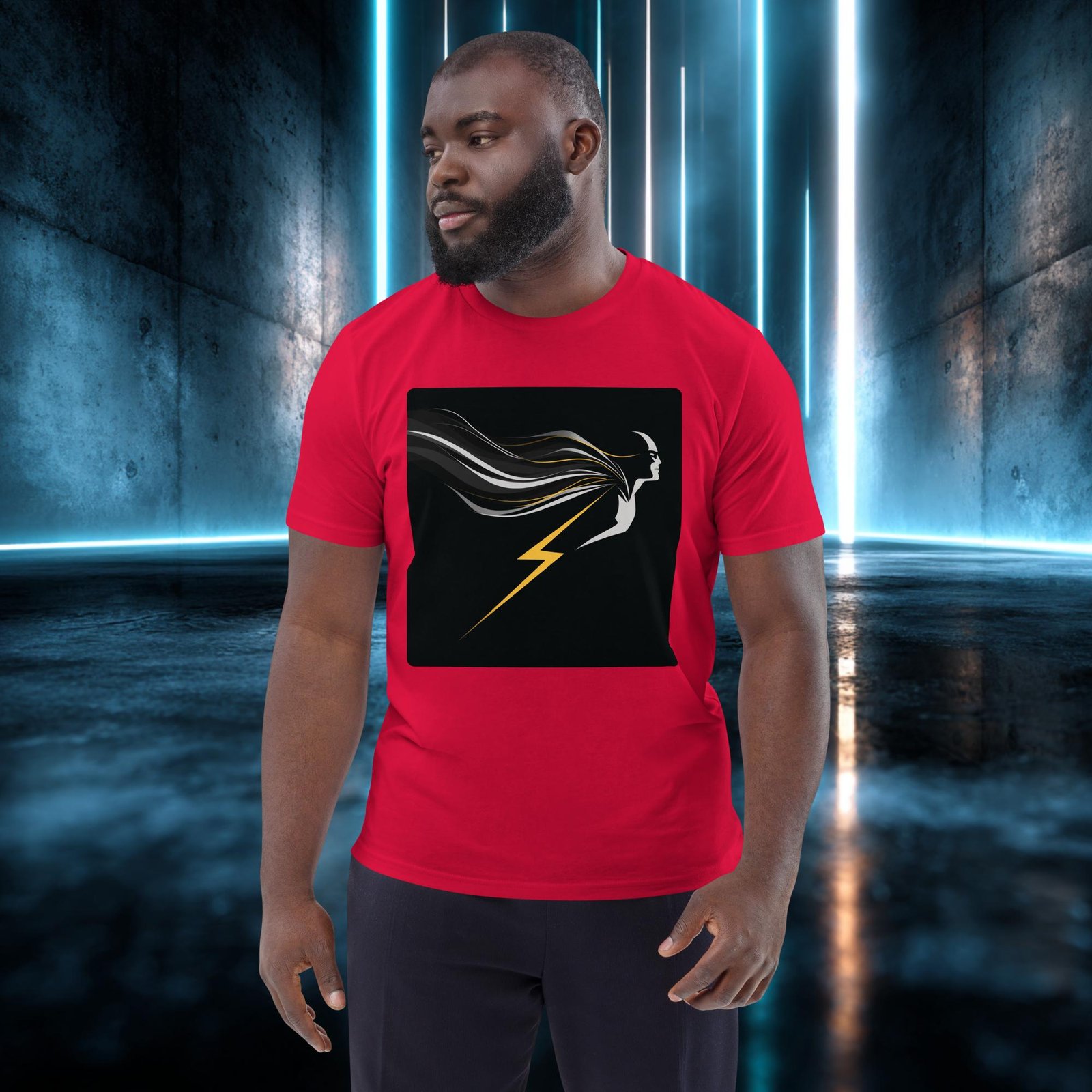 Camiseta orgánica con diseño Rayo y Melena — color 4