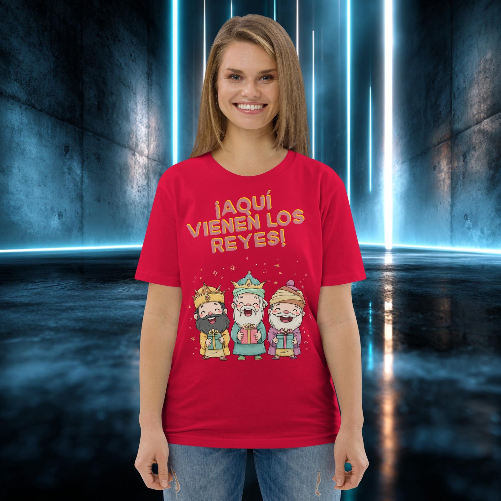Camiseta orgánica con diseño Aquí Vienen los Reyes — color 4