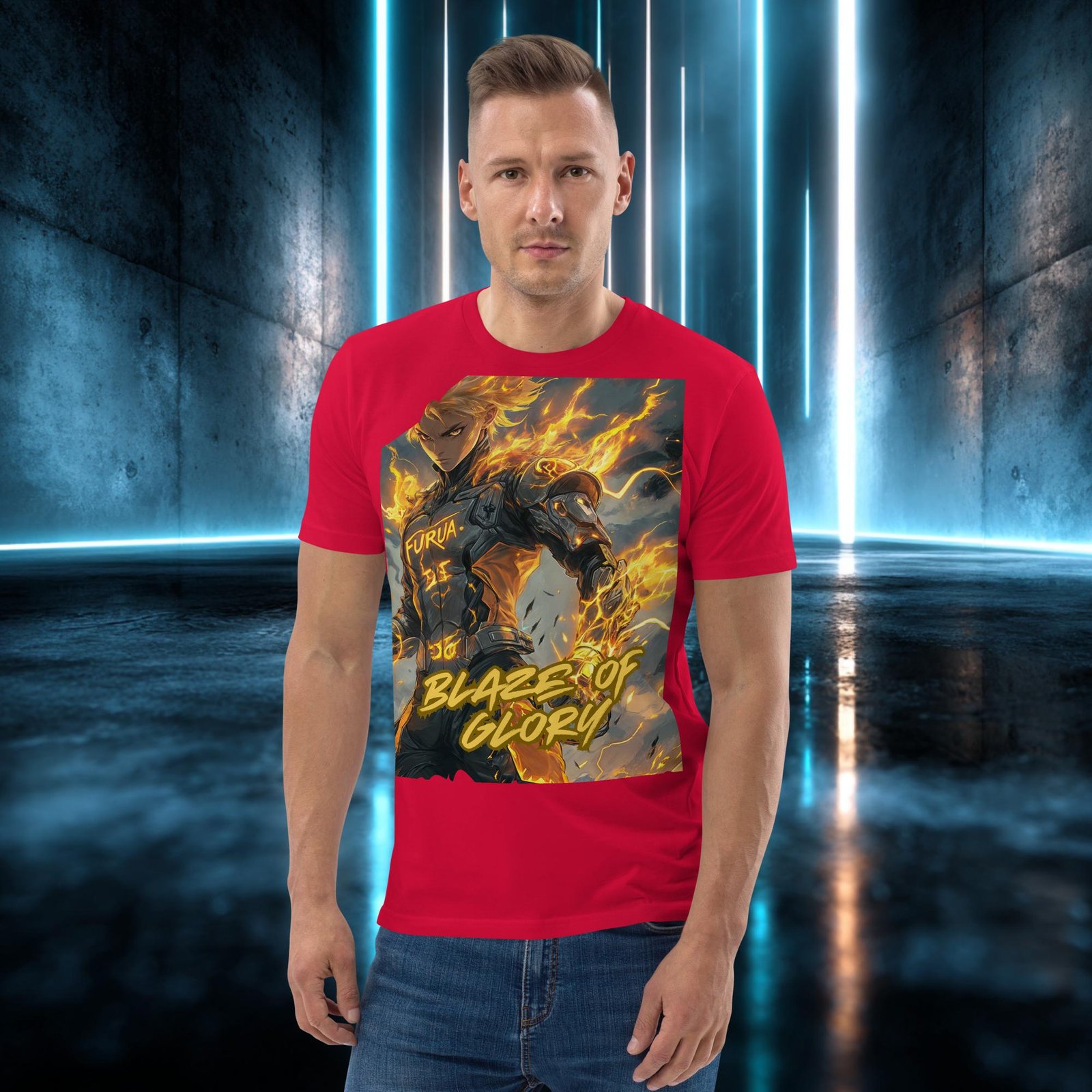 Camiseta orgánica con diseño Llamarada de Gloria — color 3