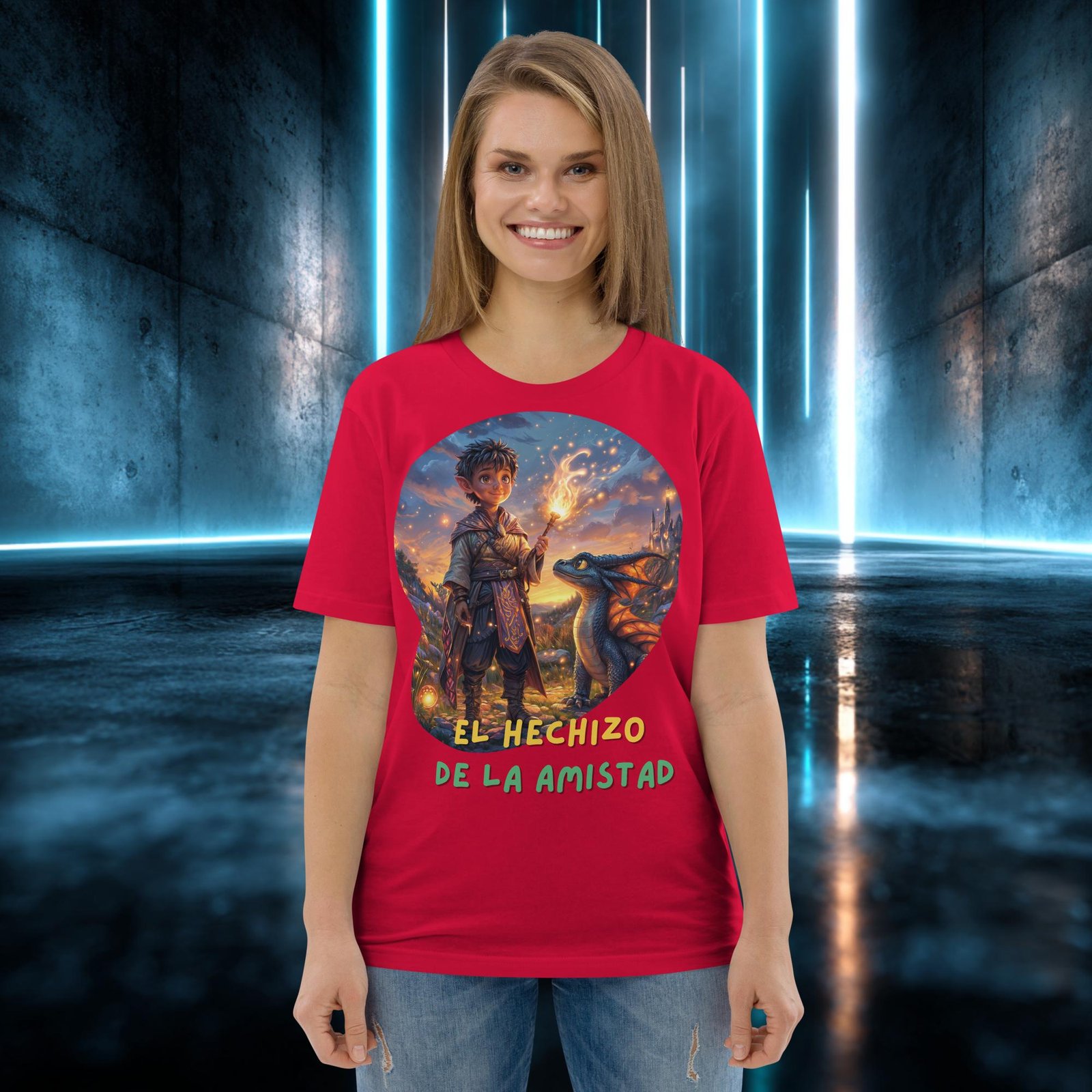 Camiseta orgánica con diseño El Hechizo de la Amistad — color 4