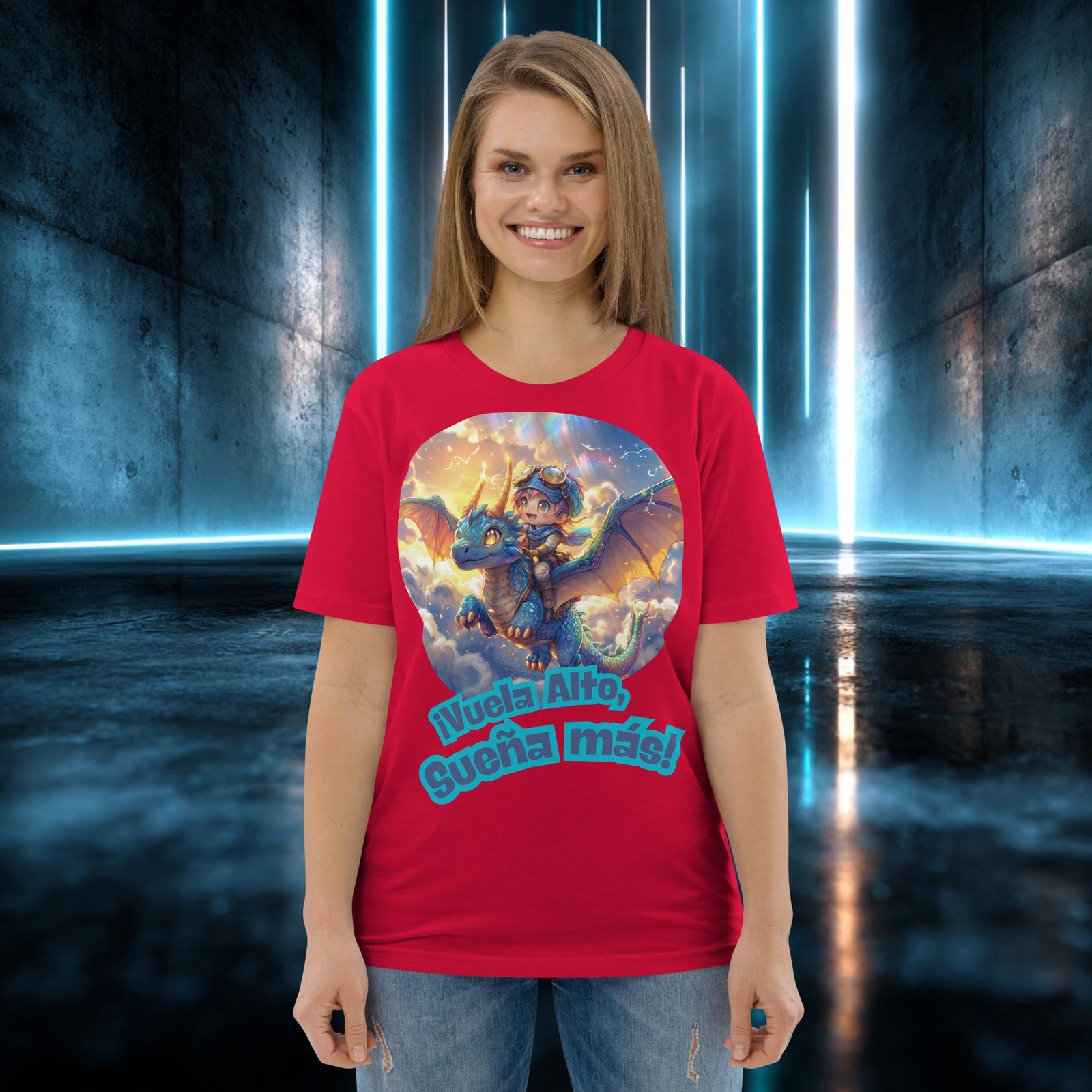 Camiseta orgánica con diseño Vuela Alto, Sueña Más — color 4