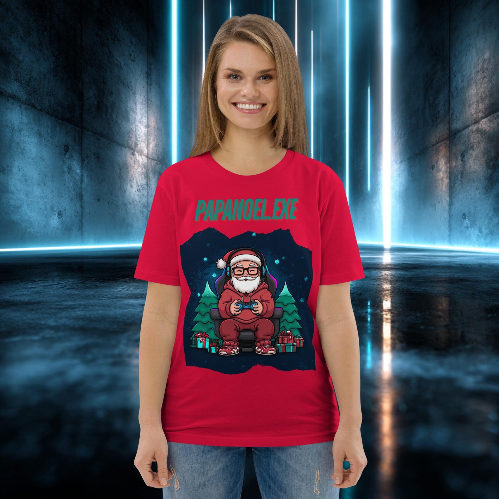 Camiseta orgánica con diseño Papá Noel Punto Exe — color 3