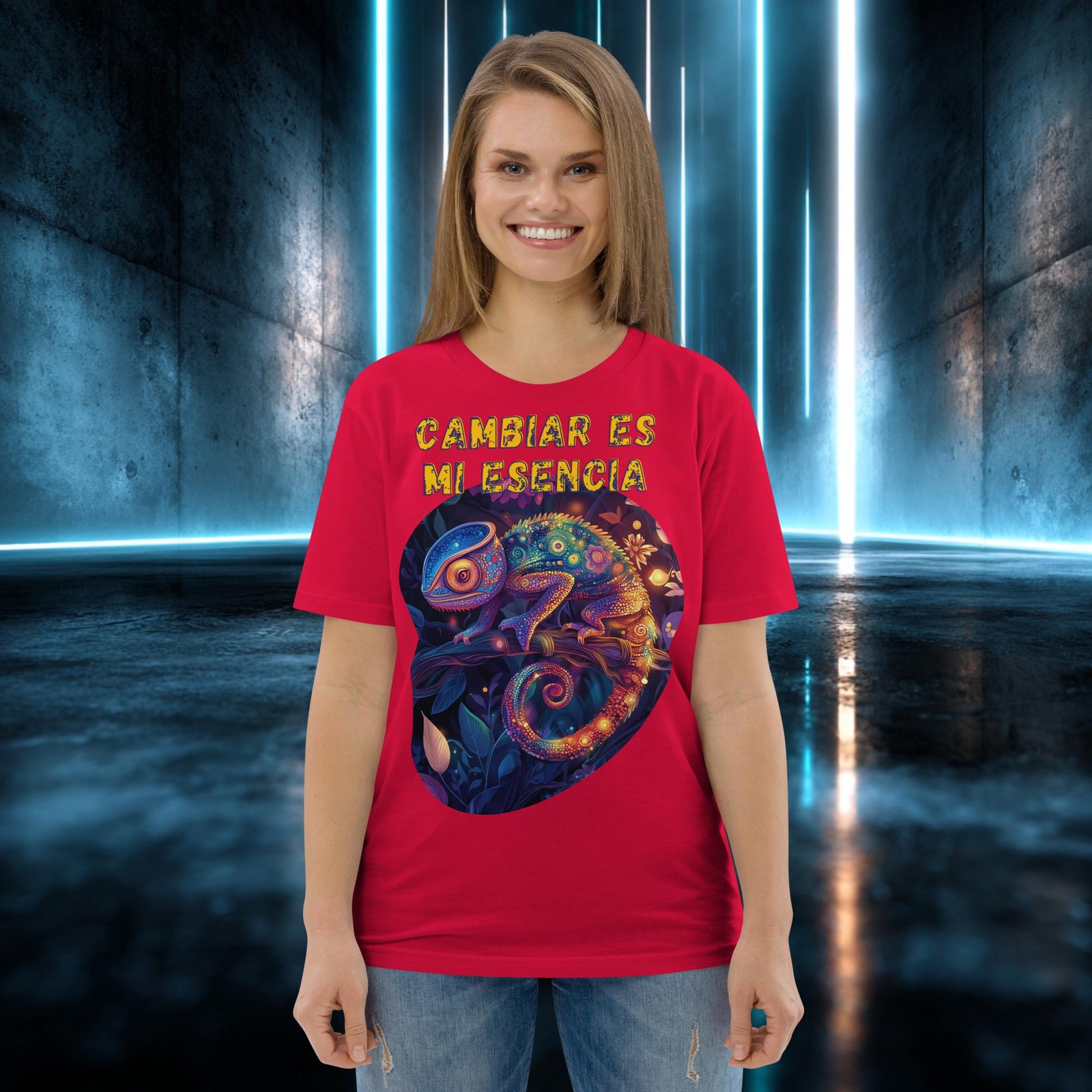 Camiseta orgánica con diseño Cambiar Es Mi Esencia — color 4