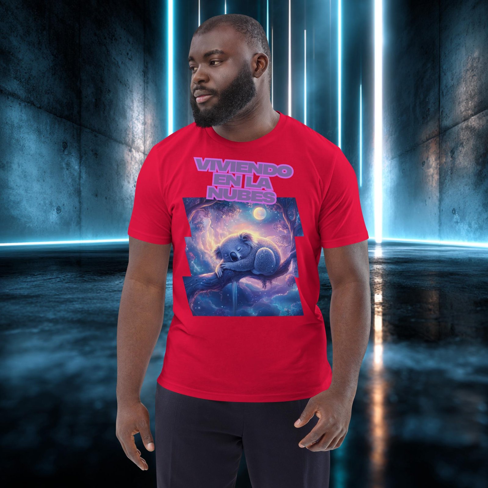 Camiseta orgánica con diseño Viviendo en las Nubes — color 4