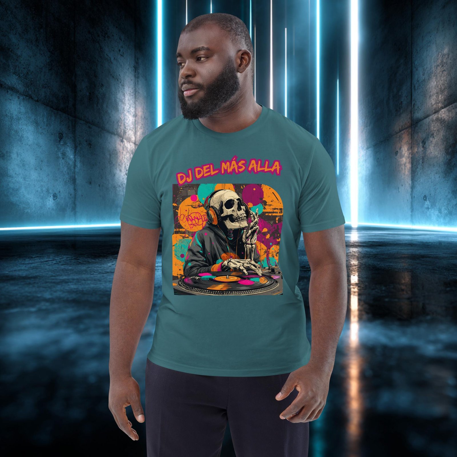 Camiseta orgánica con diseño DJ del Más Allá — color 8