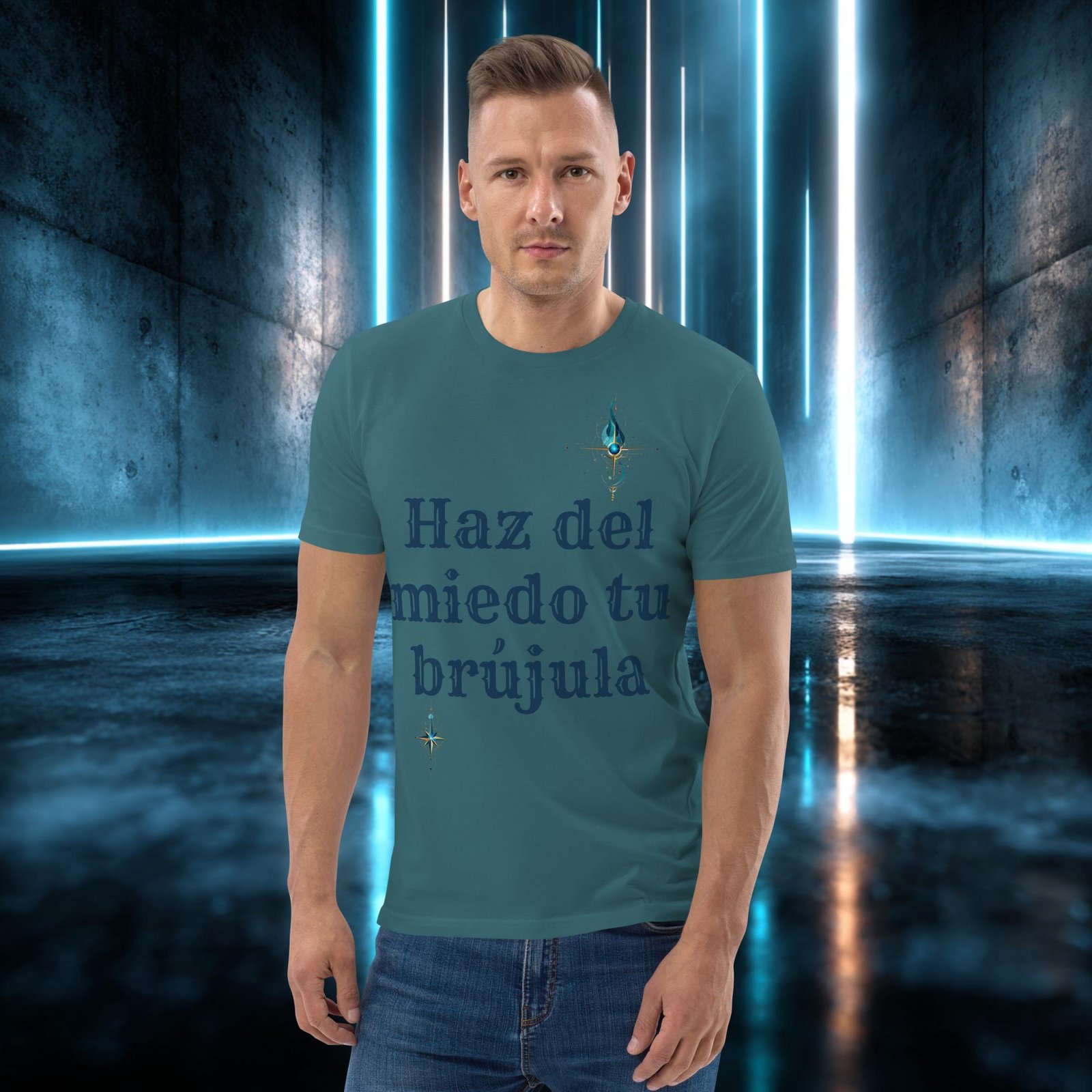 Camiseta orgánica con diseño Haz del Miedo tu Brújula — color 8