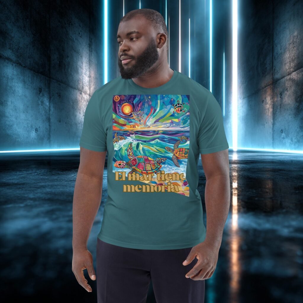 Camiseta orgánica con diseño El Mar Tiene Memoria