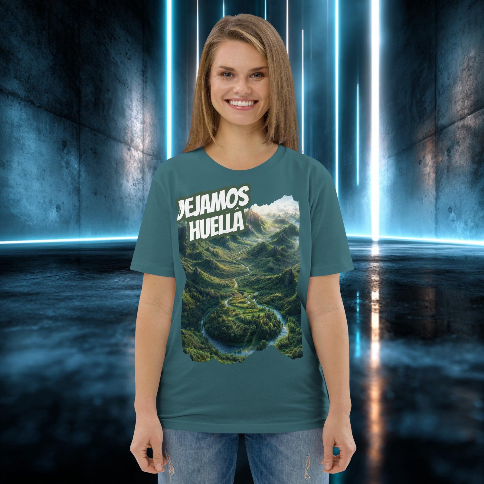 Camiseta orgánica con diseño Dejamos Huella — color 8