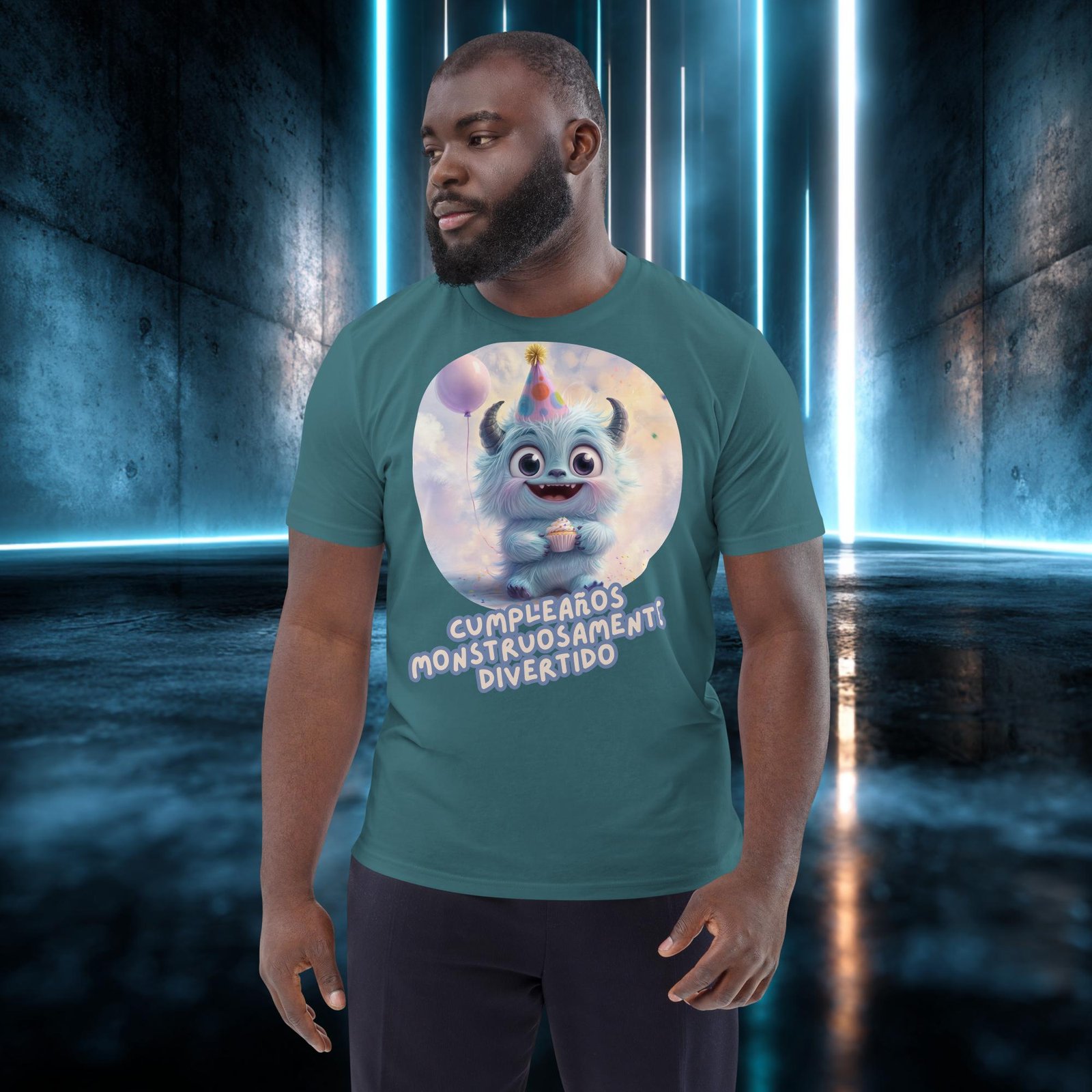Camiseta orgánica con diseño Cumpleaños Monstruosamente Divertido — color 8