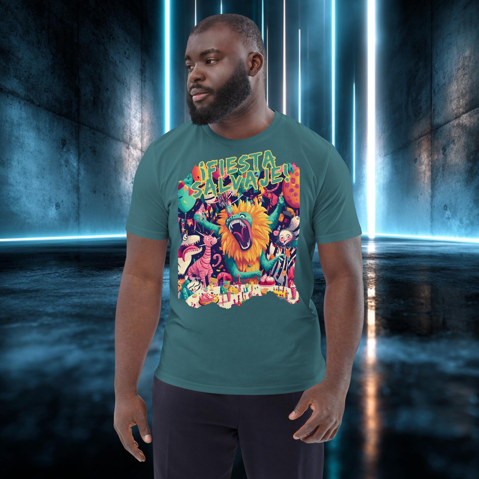 Camiseta orgánica con diseño Fiesta Salvaje — color 7