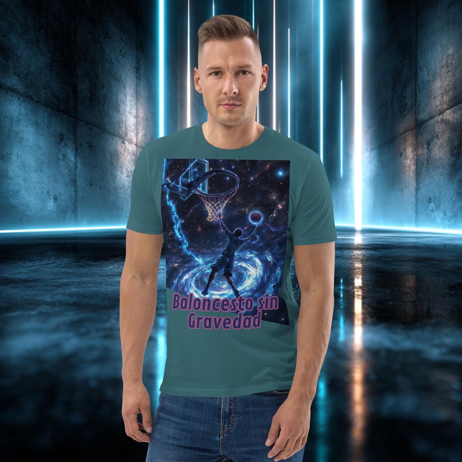 Camiseta orgánica con diseño Baloncesto sin Gravedad — color 7