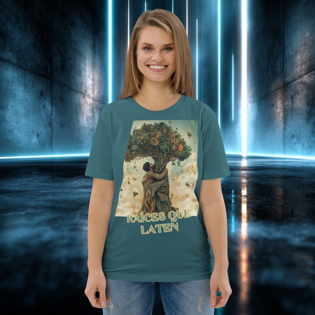 Camiseta orgánica con diseño Abrazo al Árbol