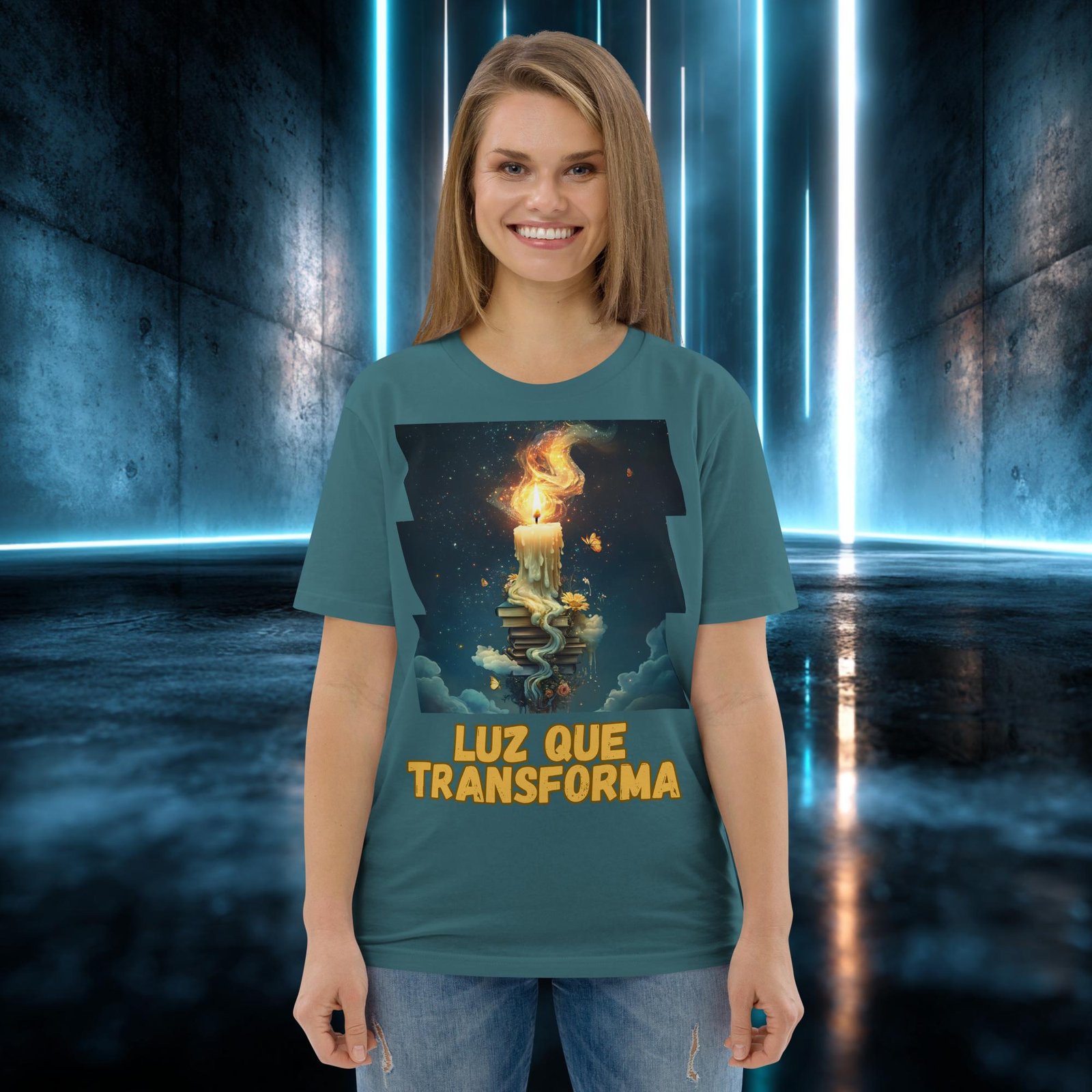Camiseta orgánica con diseño Luz que Transforma — color 7