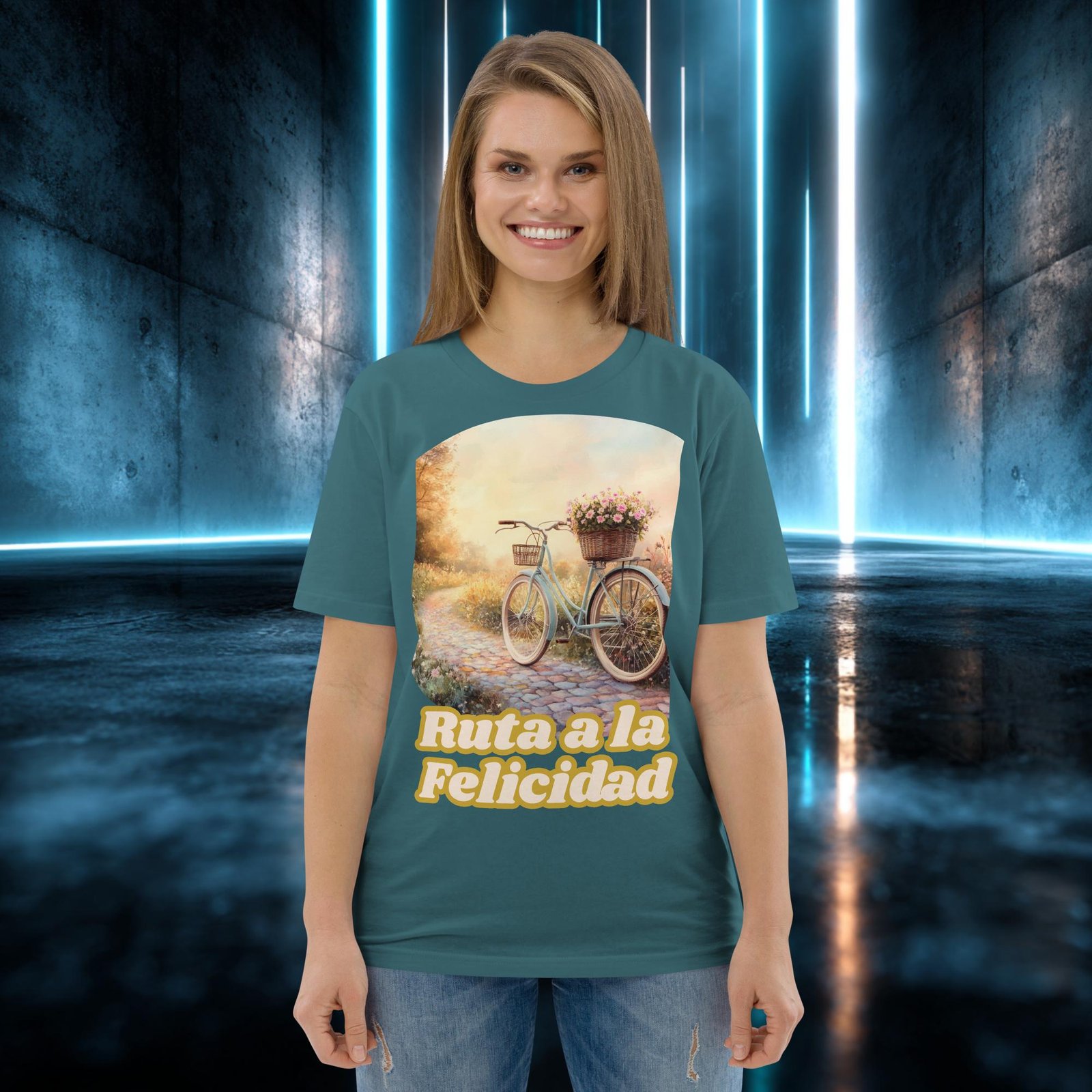 Camiseta orgánica con diseño Ruta a la Felicidad — color 8