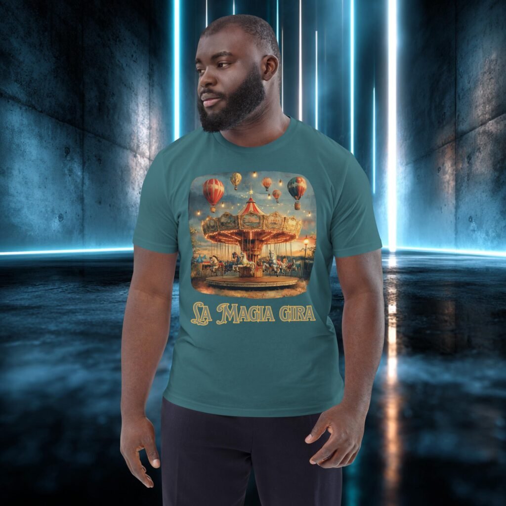 Camiseta orgánica con diseño La Magia Gira