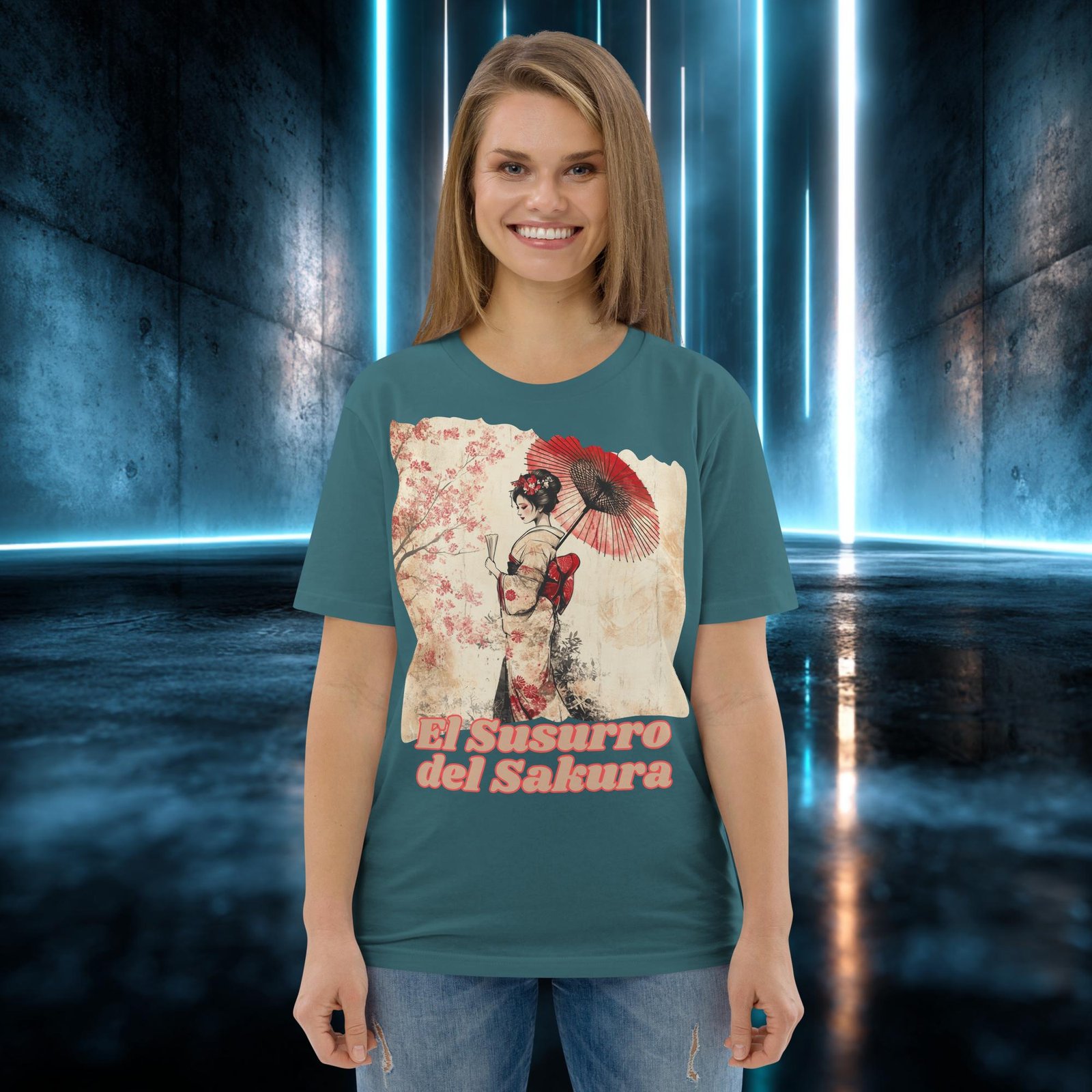 Camiseta orgánica con diseño El Susurro del Sakura — color 7