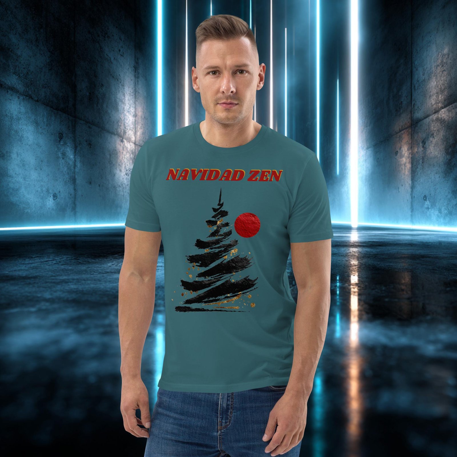 Camiseta orgánica con diseño Navidad Zen — color 7
